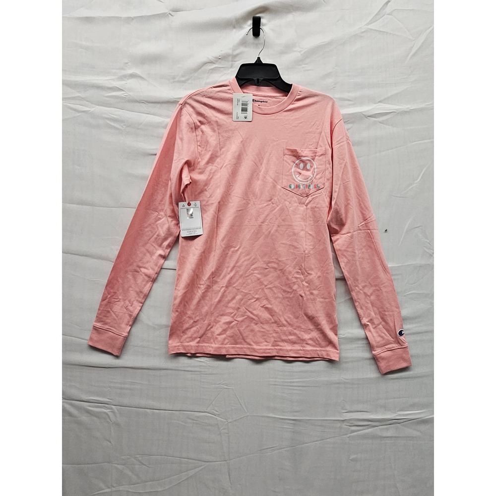 Champion Minnesota Golden Gophers Pink Long Sleeve Smiley Face T-Shirt Small NEW